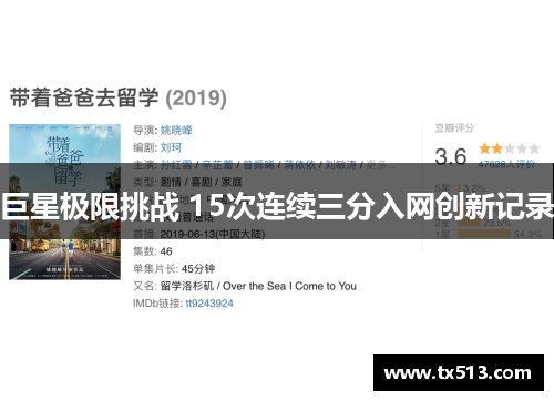 巨星极限挑战 15次连续三分入网创新记录